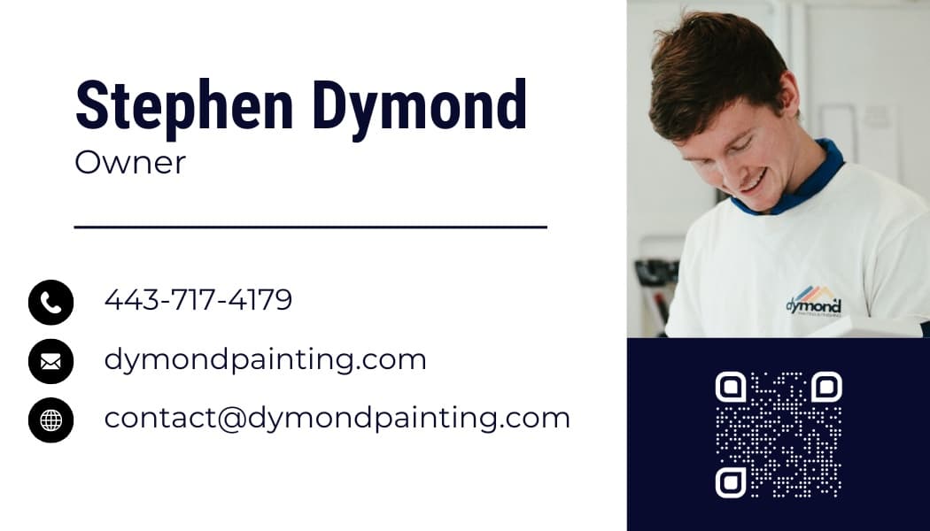 Dymond Painting & Drywall business card — reverse