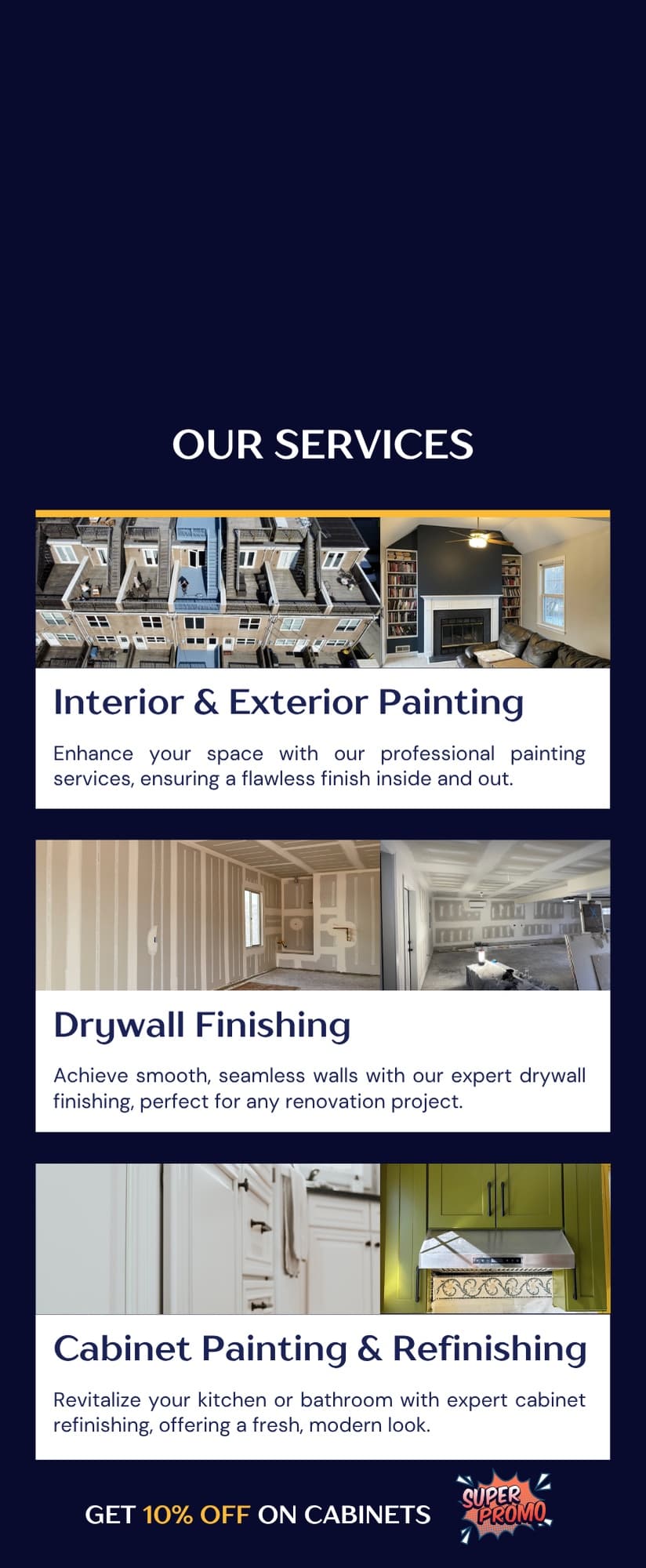Dymond Painting & Drywall door hanger — reverse