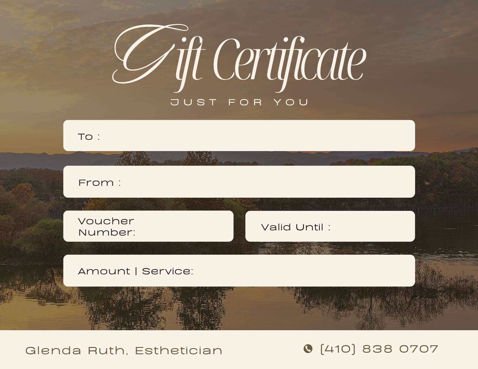Sanctuary Wellness gift certificate — reverse