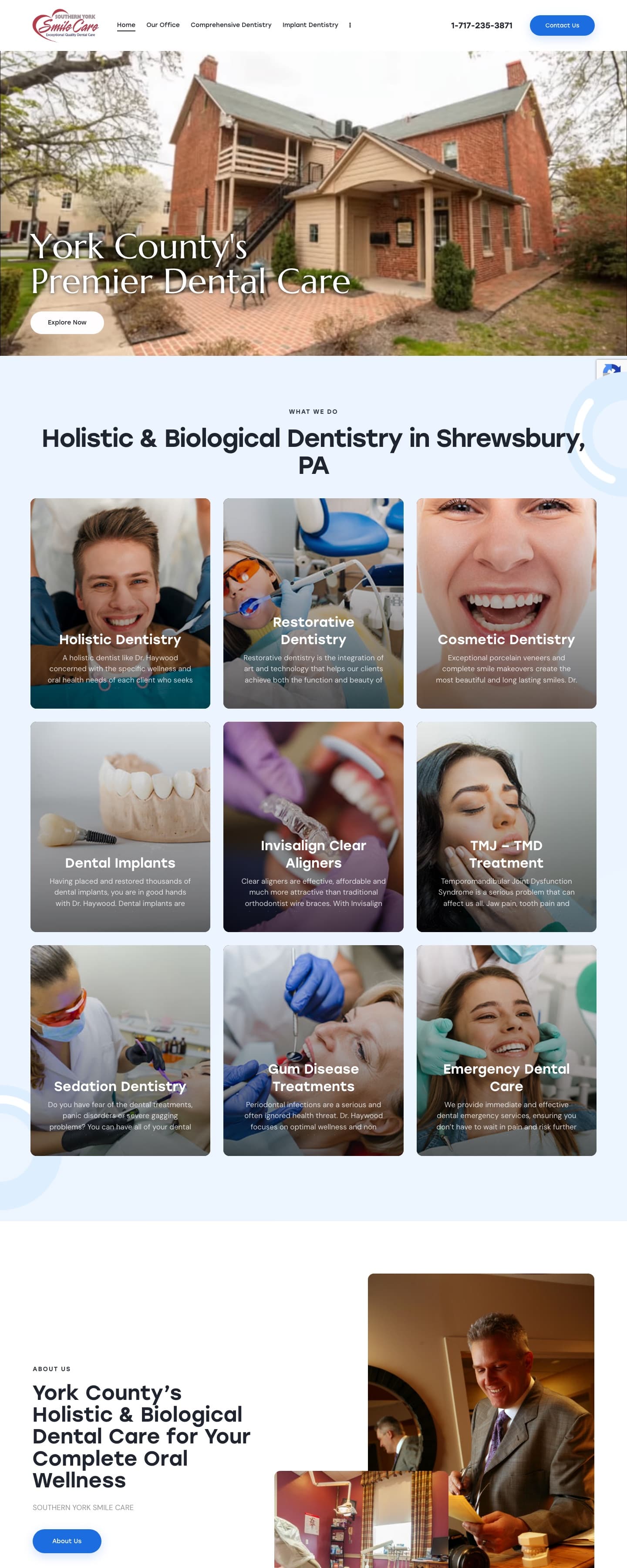 The Southern York Smile Care website homepage