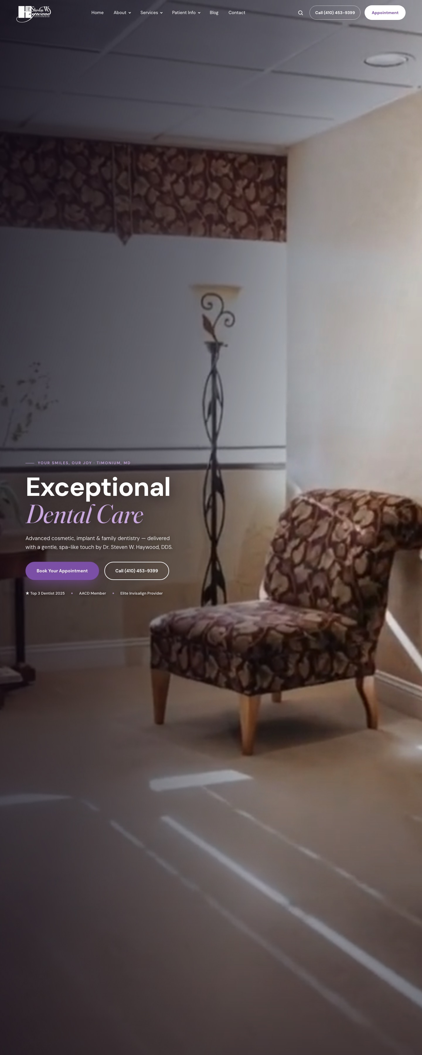 The Flossem dental practice website homepage